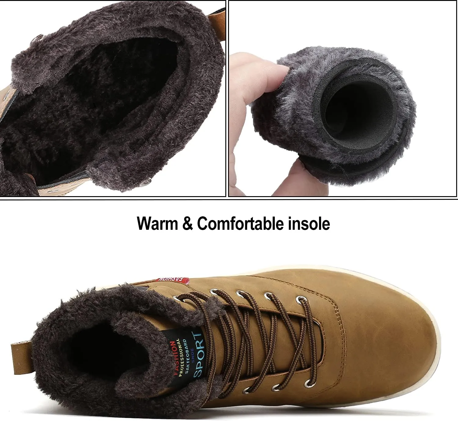 AFT AFFINEST Mens Snow Boots Waterproof Outdoor Hiking Shoes Ankle Sneakers