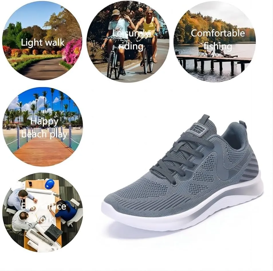 Asifn Men's Casual Mesh Sneakers Lightweigh Breathable Comfortable Walking Running Athletic Outdoor Non-Slip Shoes