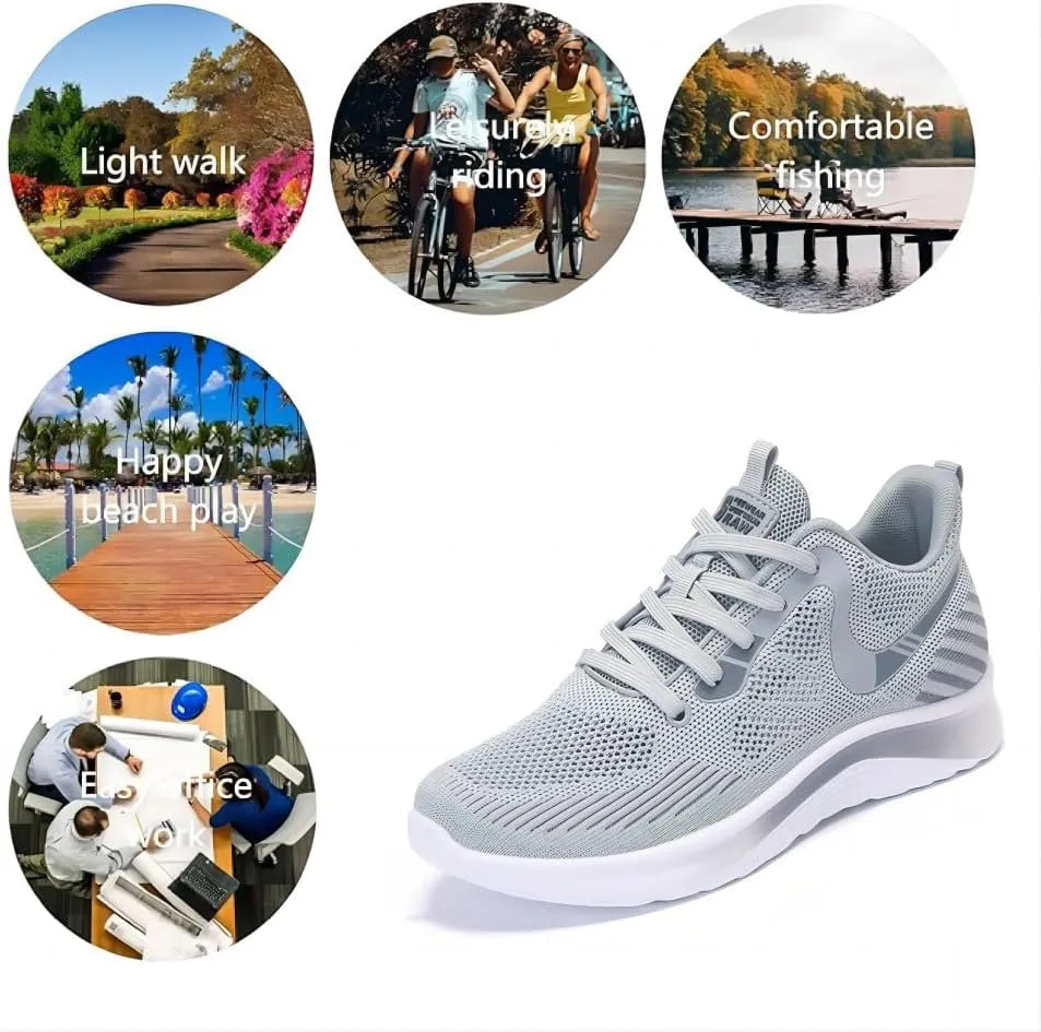 Asifn Men's Casual Mesh Sneakers Lightweigh Breathable Comfortable Walking Running Athletic Outdoor Non-Slip Shoes