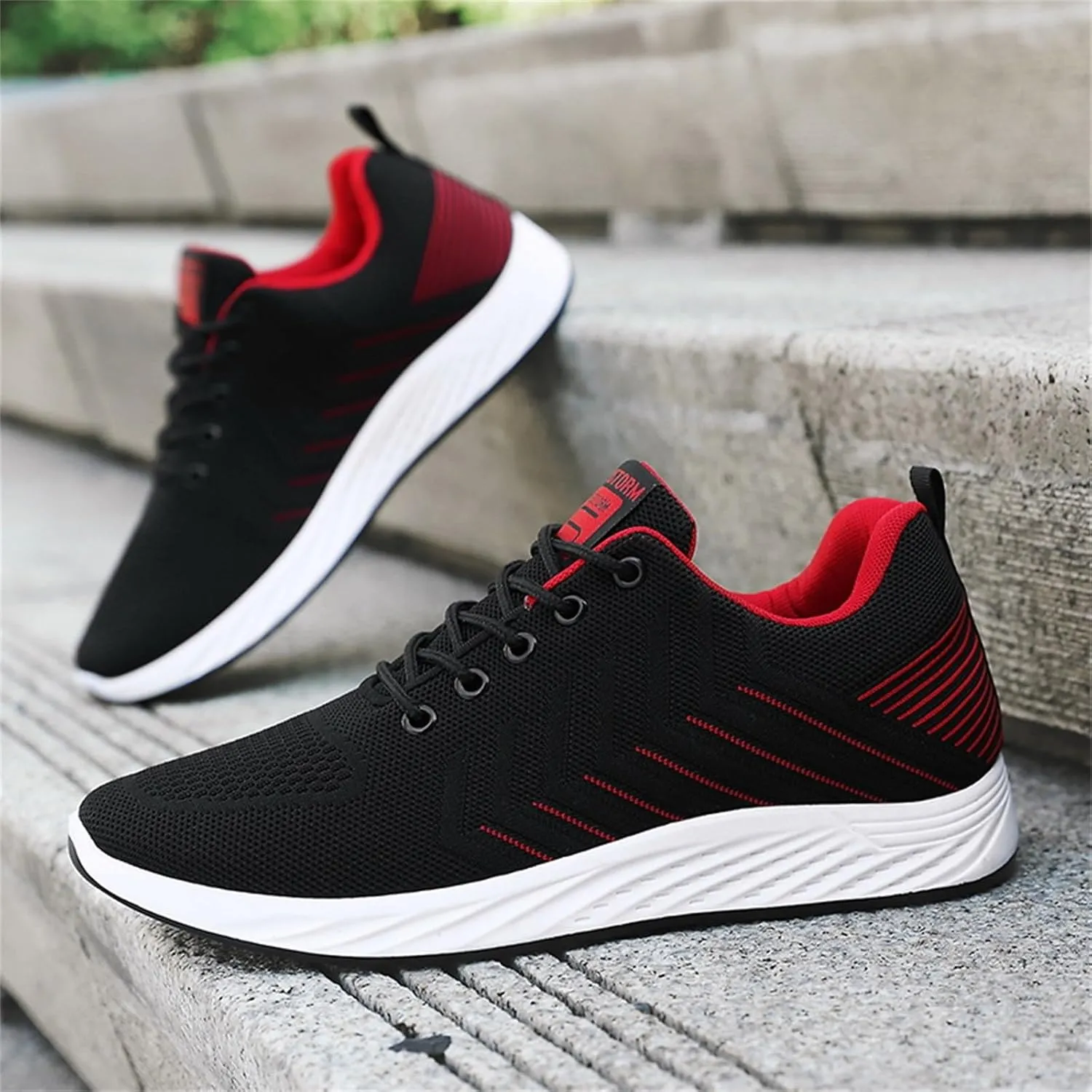 Athletic Fashion Sneakers for Men Comfortable Breathable Stretch Canvas Slip on Sneaker Lightweight Hiking Shoes