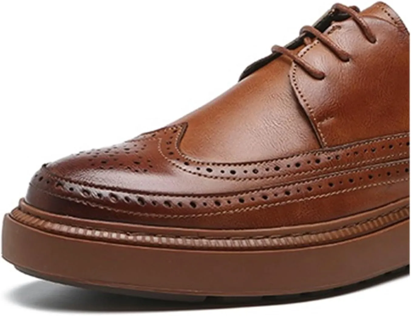 Dress Shoes for Men Men's Leather Dress Shoes Formal Wedding Party Oxfords Retro Brogue