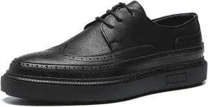Dress Shoes for Men Men's Leather Dress Shoes Formal Wedding Party Oxfords Retro Brogue