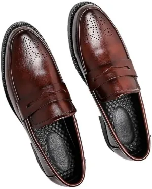 Dress Shoes for Men Men's Loafers Leather Dress Shoes Elegant Designer Footwear