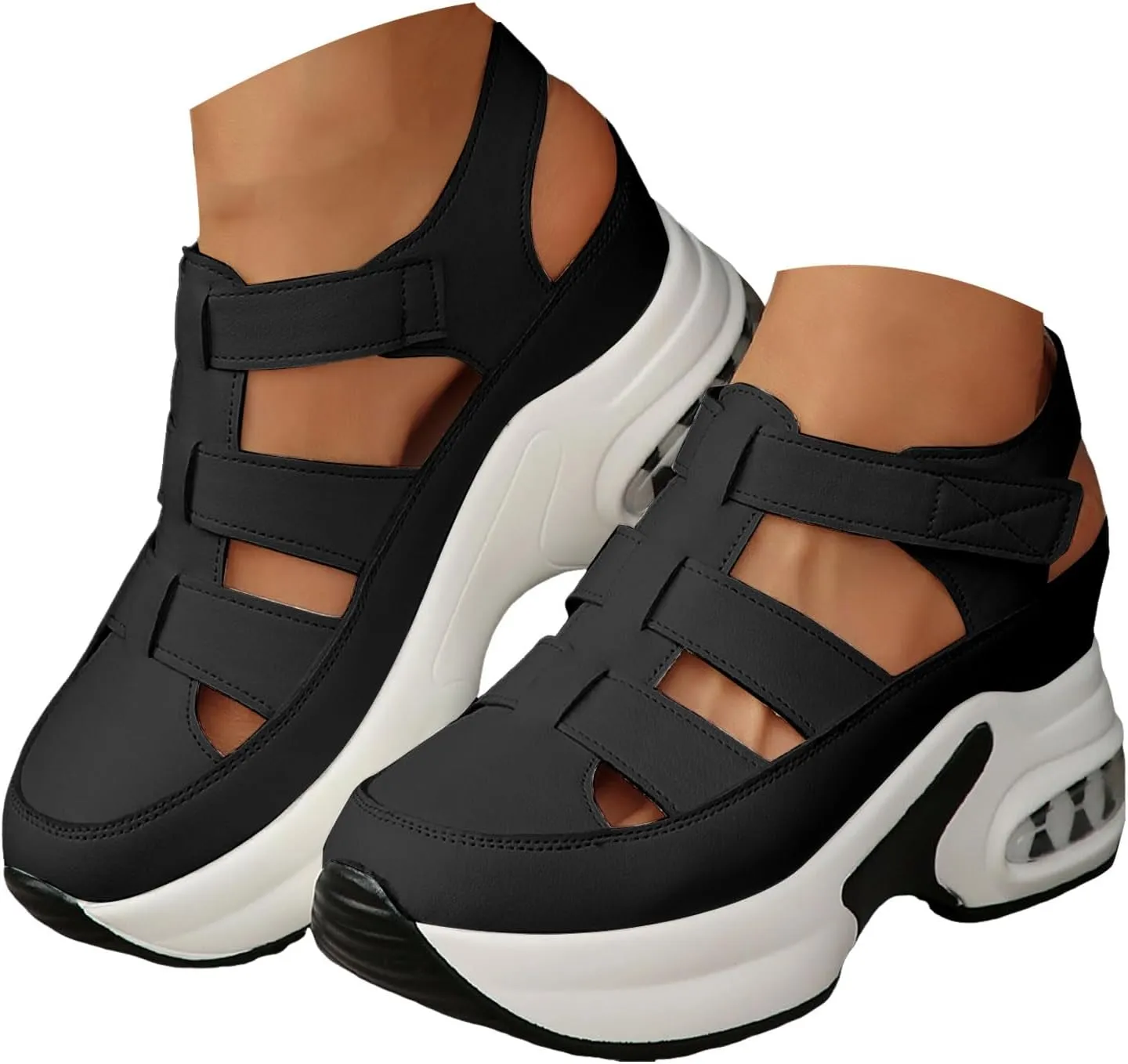 Eduavar Sandals for Women 2025 Sport Athletic Outdoor Summer Beach Sandals Closed Toe Walking Lightweight Adjustable Shoes