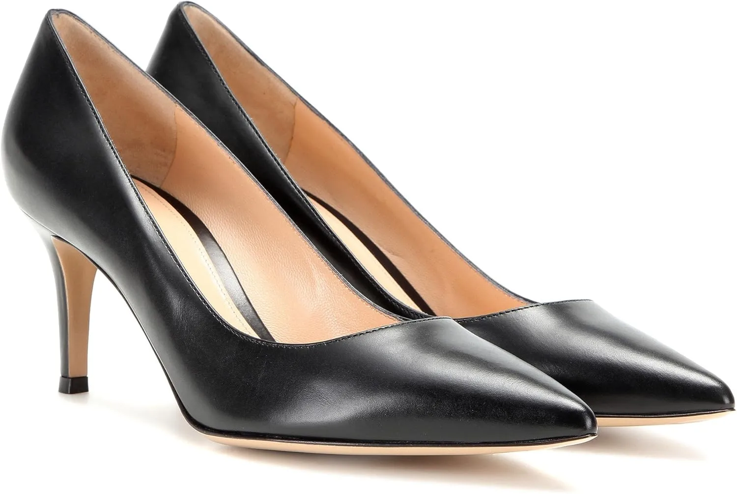 Eldof Womens Kitten Heel Pumps Pointy Toe Heels 6.5cm Mid-HeelPumps Office Classic Heels