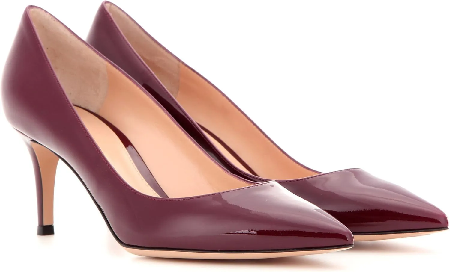 Eldof Womens Kitten Heel Pumps Pointy Toe Heels 6.5cm Mid-HeelPumps Office Classic Heels