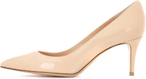 Eldof Womens Kitten Heel Pumps Pointy Toe Heels 6.5cm Mid-HeelPumps Office Classic Heels