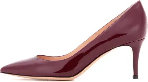 Eldof Womens Kitten Heel Pumps Pointy Toe Heels 6.5cm Mid-HeelPumps Office Classic Heels