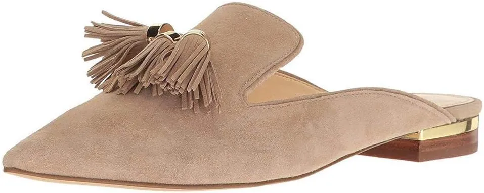 Elegant Slip On Casual Comfort Comfort Mules Slippers Pompom Mule Loafers for Women