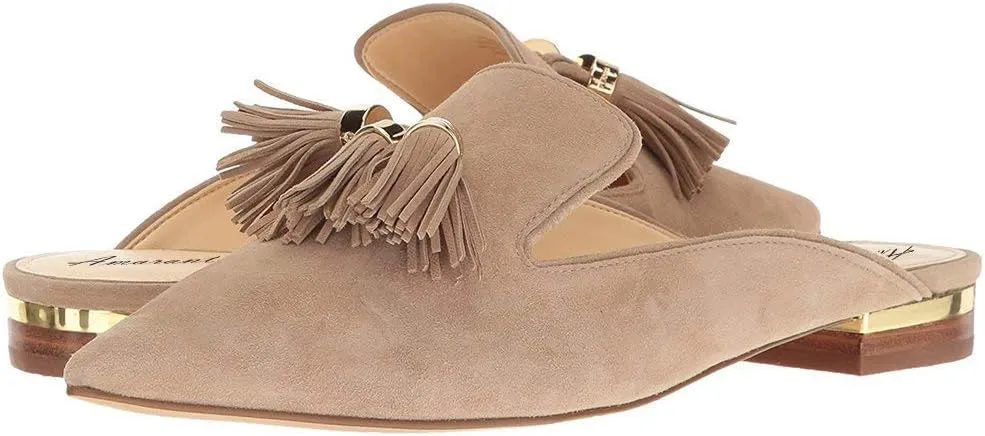 Elegant Slip On Casual Comfort Comfort Mules Slippers Pompom Mule Loafers for Women