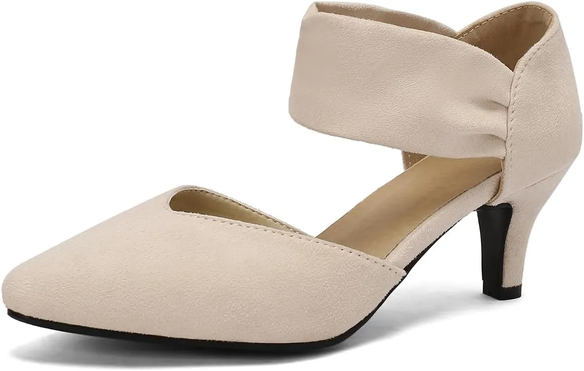 Elegant Women Kitten Heels for Women Pointed Toe Office Pumps