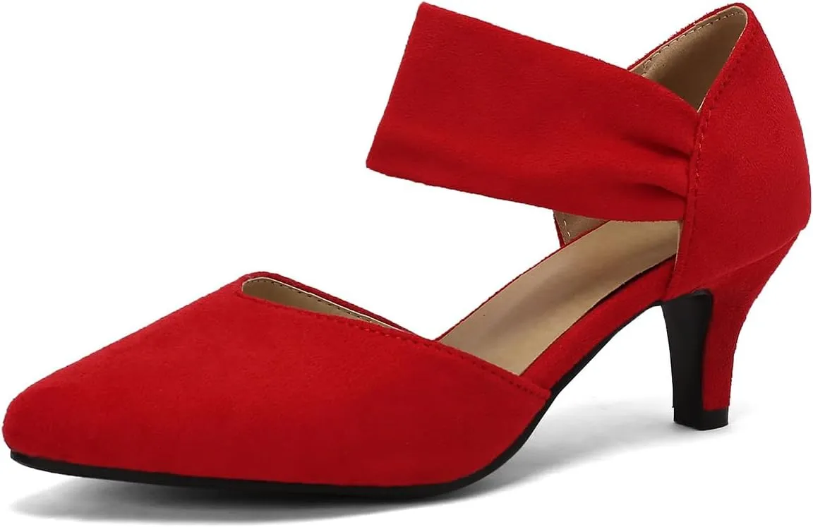 Elegant Women Kitten Heels for Women Pointed Toe Office Pumps