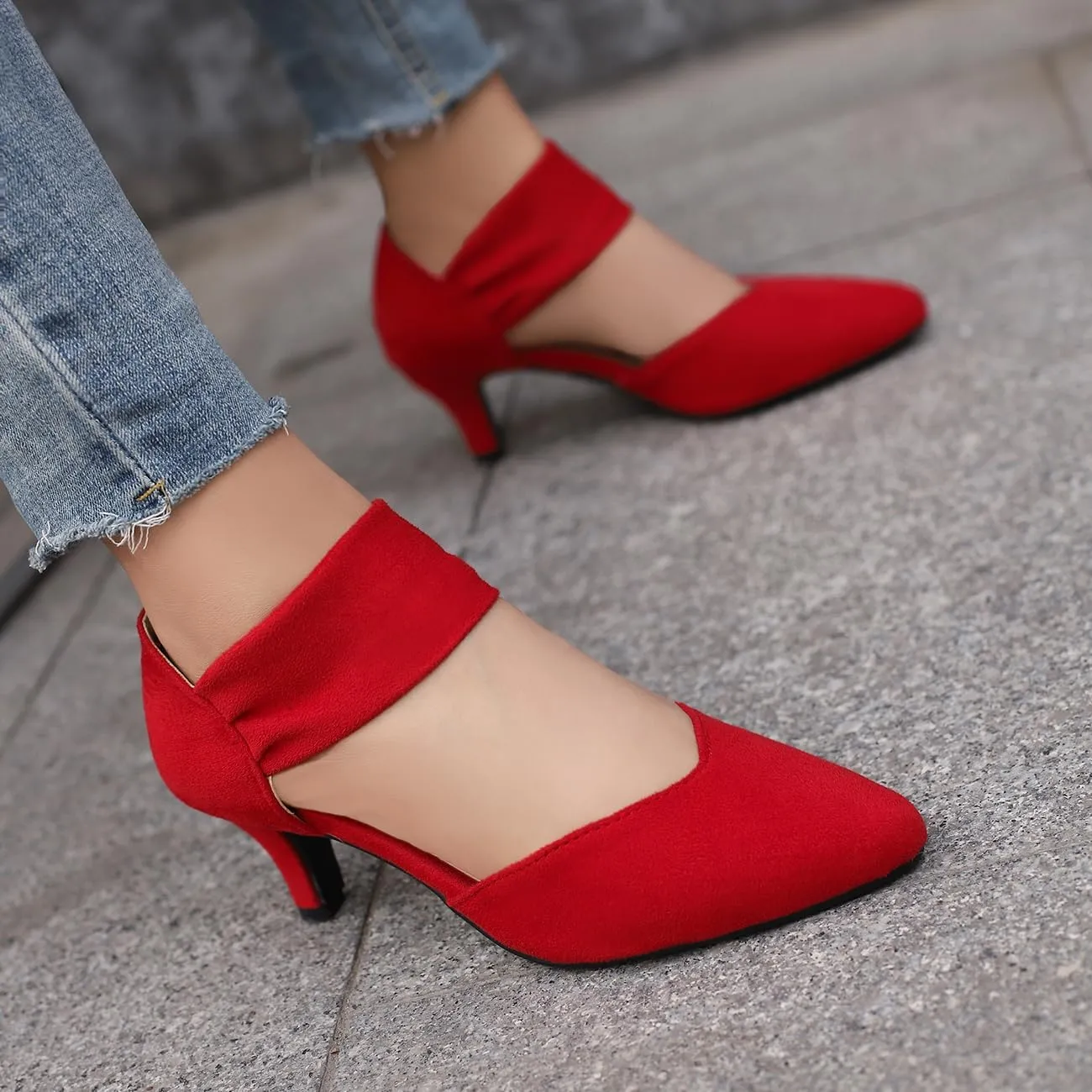 Elegant Women Kitten Heels for Women Pointed Toe Office Pumps