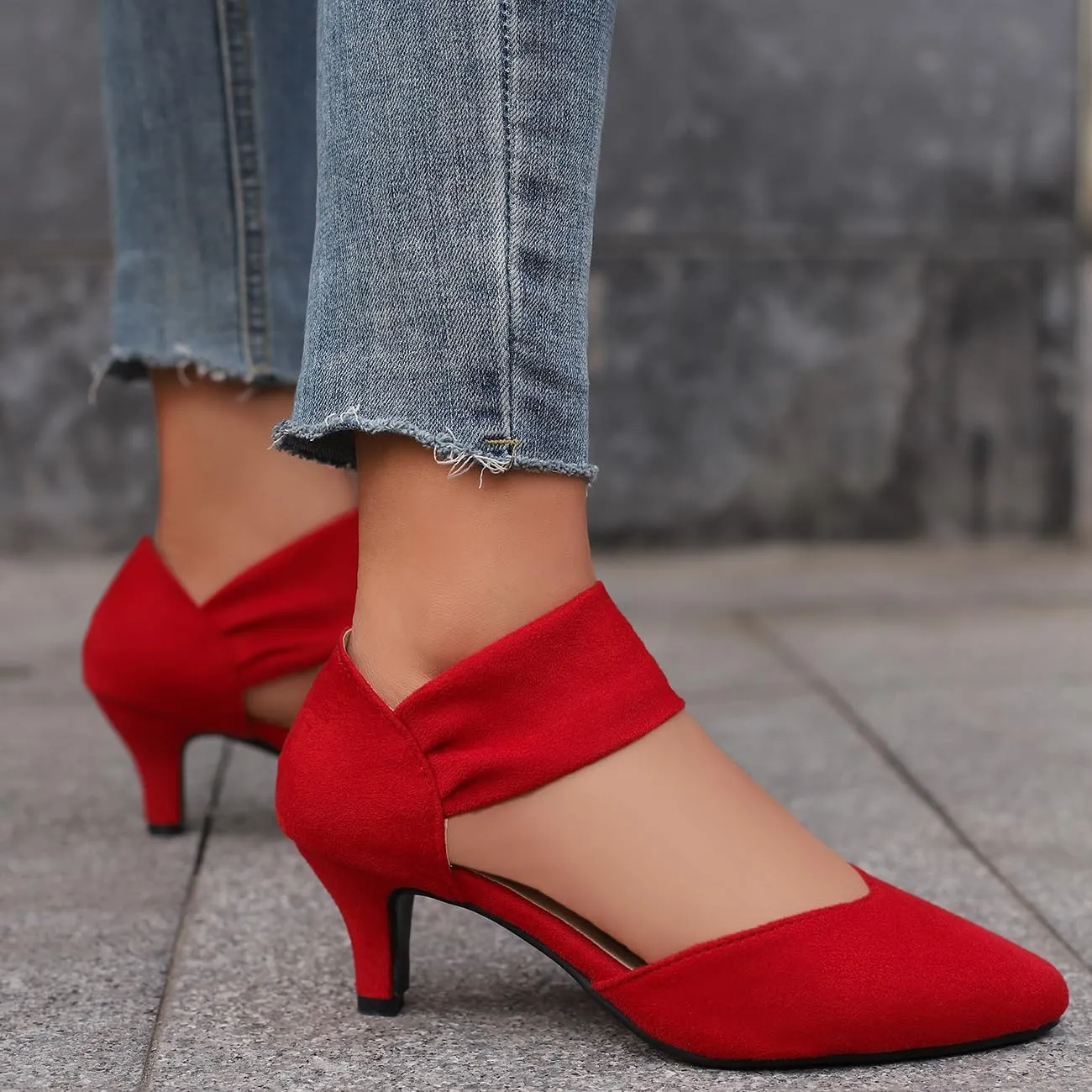 Elegant Women Kitten Heels for Women Pointed Toe Office Pumps