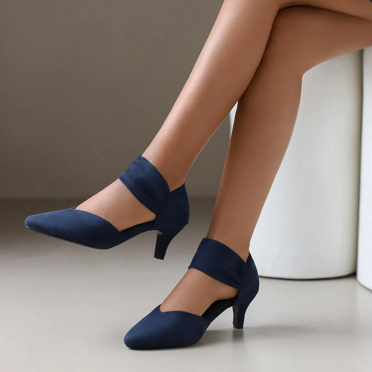 Elegant Women Kitten Heels for Women Pointed Toe Office Pumps