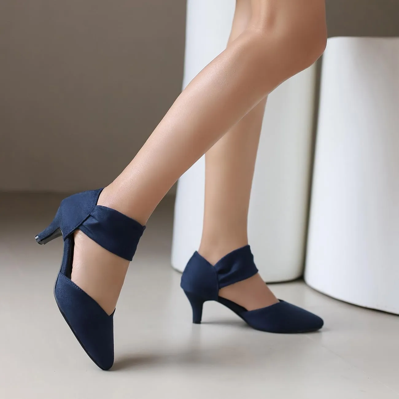 Elegant Women Kitten Heels for Women Pointed Toe Office Pumps