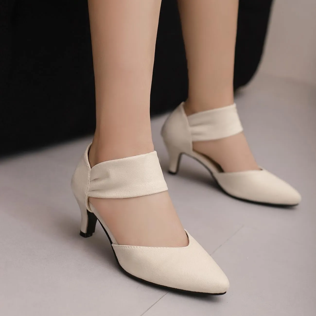 Elegant Women Kitten Heels for Women Pointed Toe Office Pumps