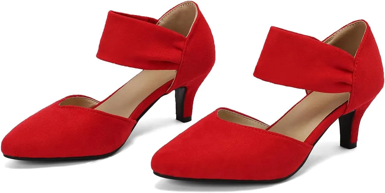 Elegant Women Kitten Heels for Women Pointed Toe Office Pumps