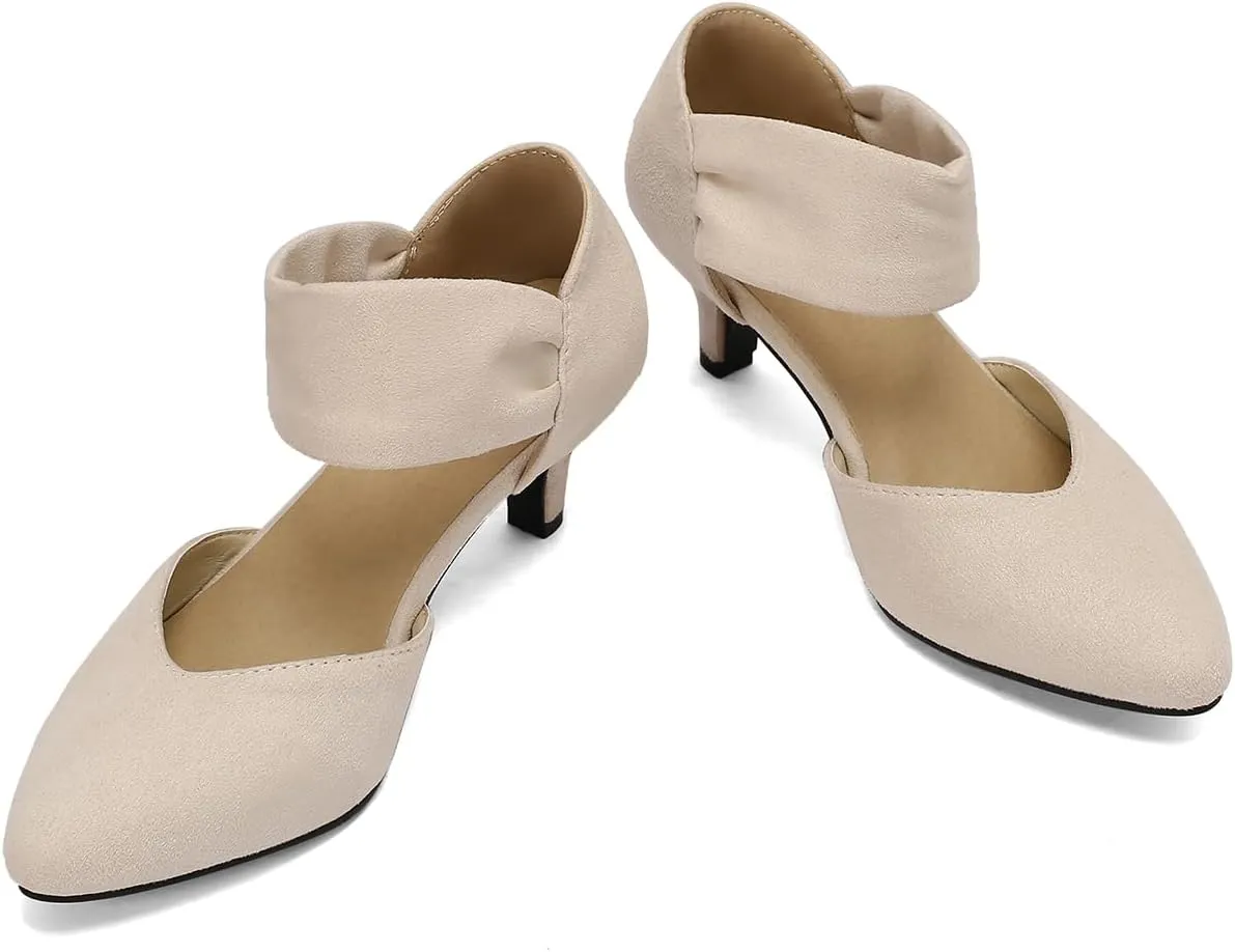 Elegant Women Kitten Heels for Women Pointed Toe Office Pumps