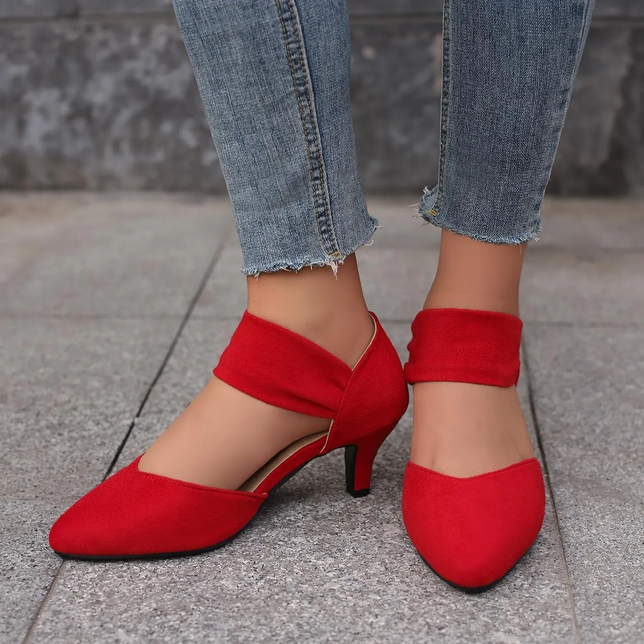 Elegant Women Kitten Heels for Women Pointed Toe Office Pumps