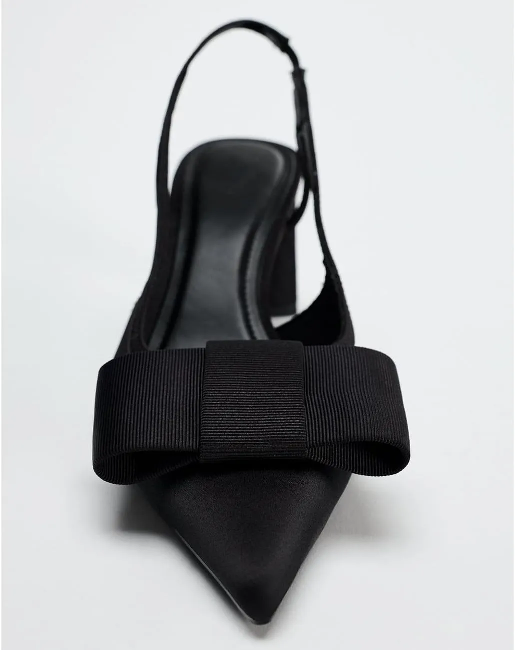 Elegant Womens Chunky Heel Bow Slingback Mary Janes
