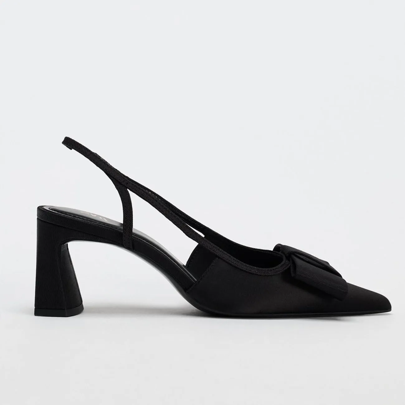 Elegant Womens Chunky Heel Bow Slingback Mary Janes