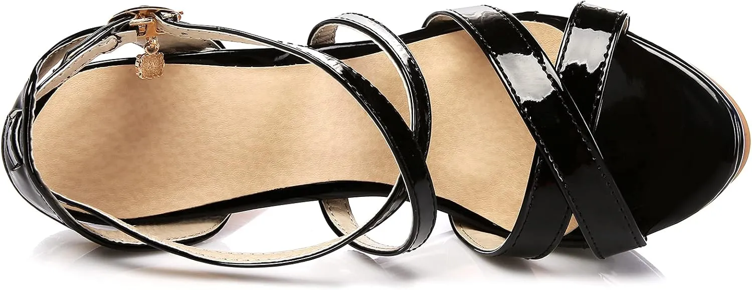 Gicoiz Bride Stiletto Heels Elegant Peep Toe Platform Sandals