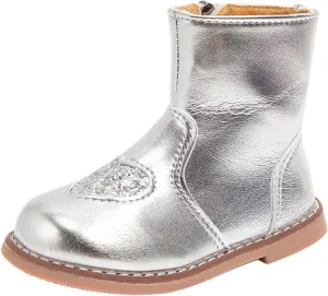 Girls Ankle Boots Girls Spring Autumn Winter Love Children's Ankle Boots Little Girls Side Zipper Outdoor Hiking Shoes