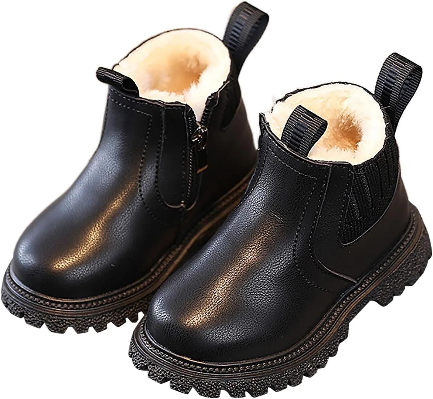 Girls Boots, Girl Fashion Comfort Leather Boots Slip On Sole Ankle Booties Ankle Boots Outdoor Hiking Short Boots