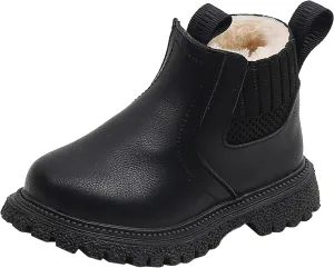 Girls Boots, Girl Fashion Comfort Leather Boots Slip On Sole Ankle Booties Ankle Boots Outdoor Hiking Short Boots