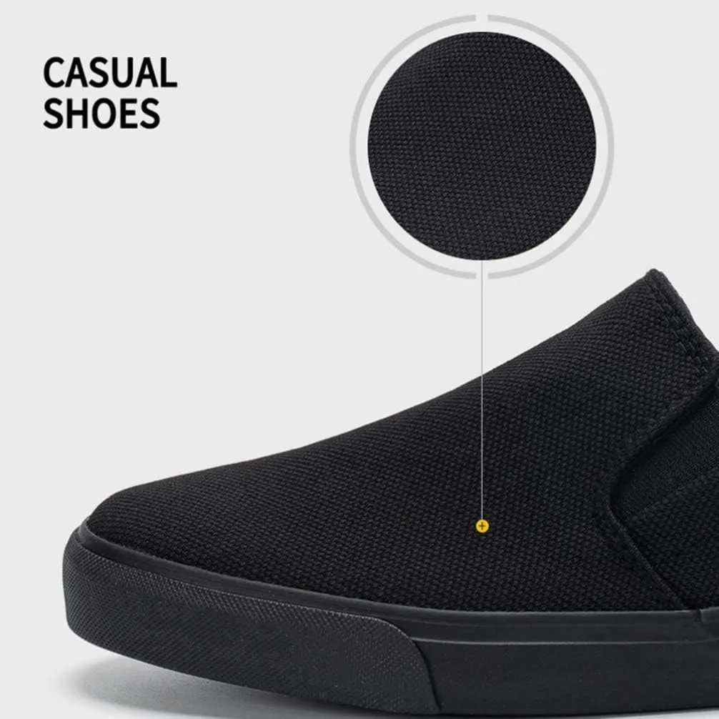 Happyyami Mens Clipper Sneaker Canvas Slip On Shoes Comfort Loafer Sneaker for Male Working Spring Outdoor Wearing