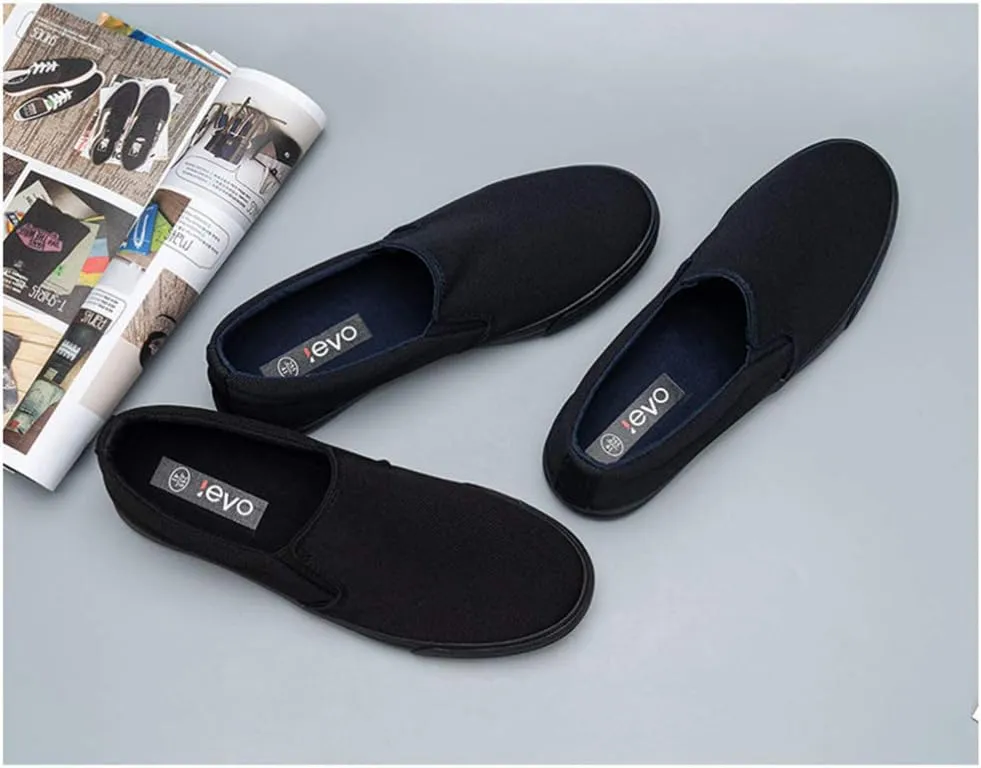 Happyyami Mens Clipper Sneaker Canvas Slip On Shoes Comfort Loafer Sneaker for Male Working Spring Outdoor Wearing
