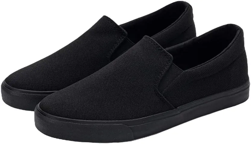 Happyyami Mens Clipper Sneaker Canvas Slip On Shoes Comfort Loafer Sneaker for Male Working Spring Outdoor Wearing