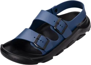 Harssidanzar Summer Mens Sandals Double Buckle Adjustable Slides Flat Beach Sandals KM242US