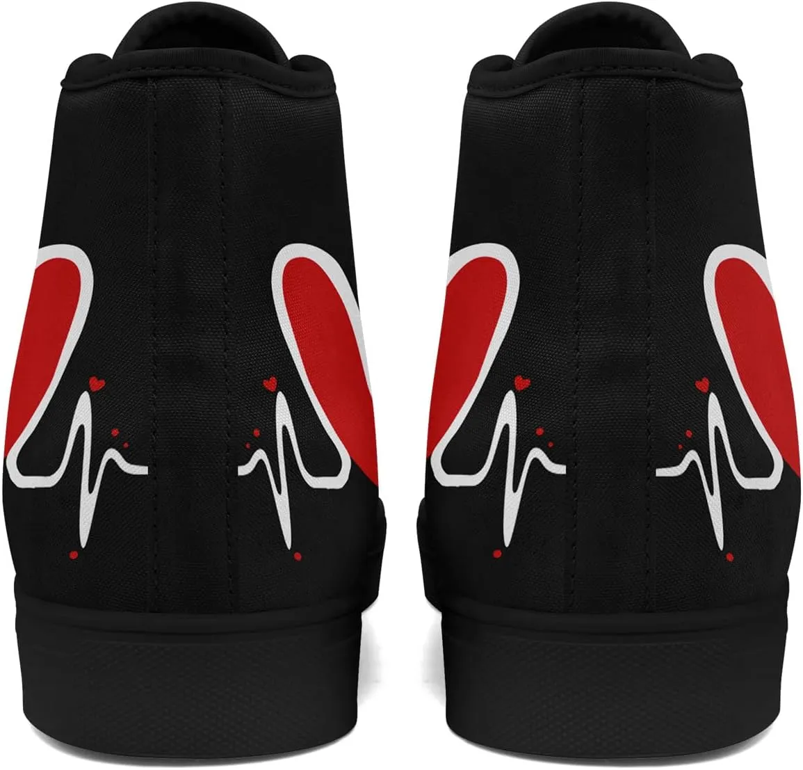 High Top Sneakers Canvas Shoes Lace up Casual Tennis Shoes Fashion Flat Walking Shoes