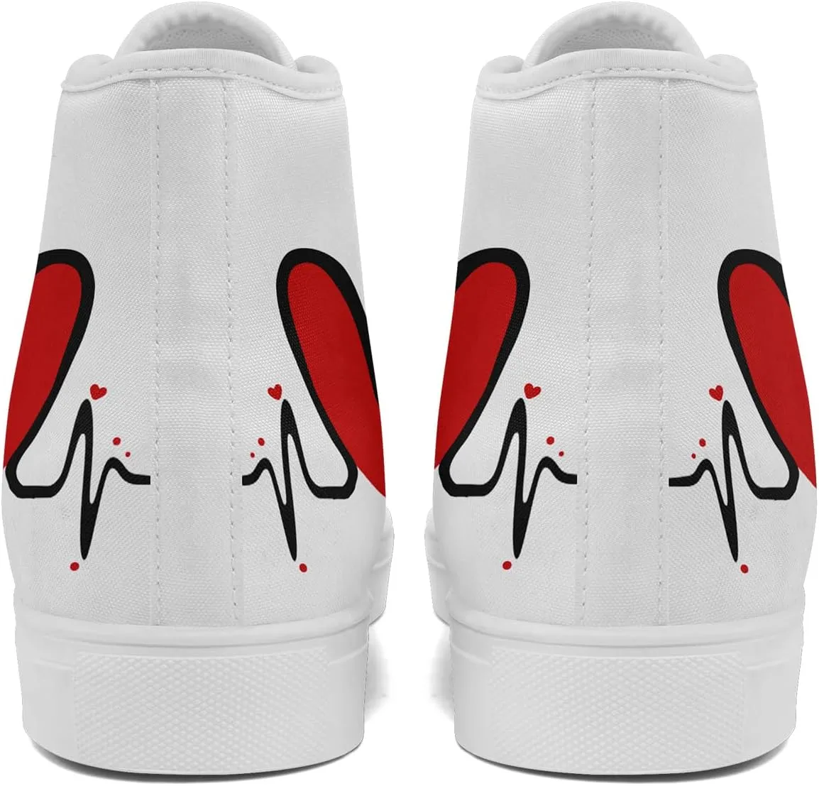 High Top Sneakers Canvas Shoes Lace up Casual Tennis Shoes Fashion Flat Walking Shoes