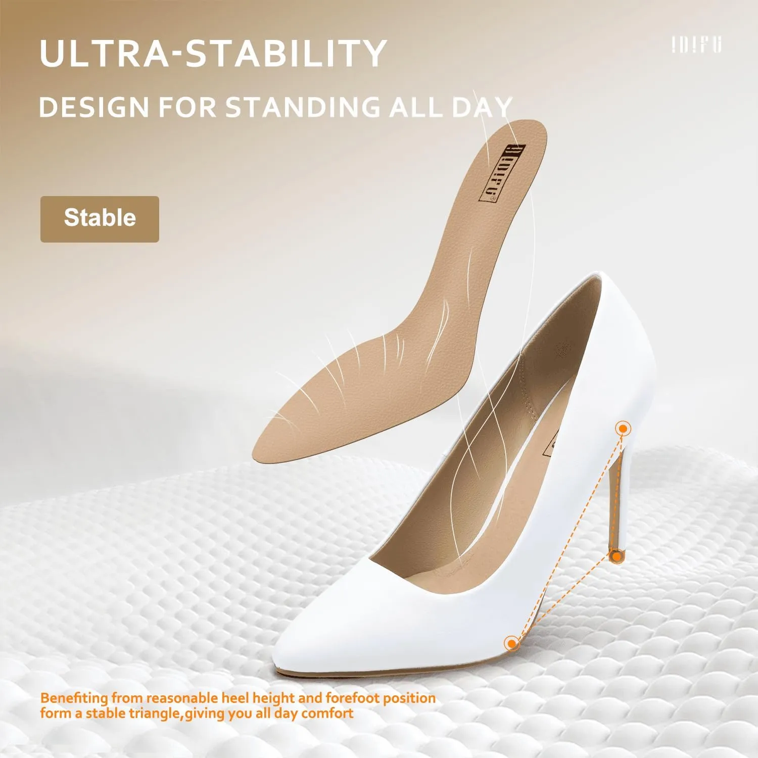 IDIFU Women's IN4 Classic Pointed Toe High Heels Pumps Wedding Dress Office Shoes