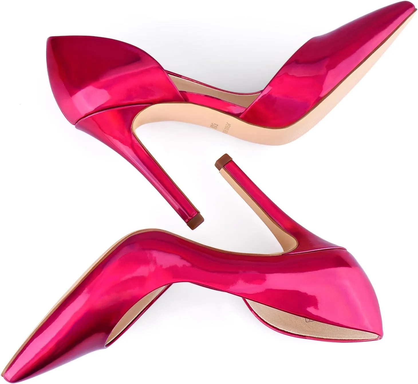 JENN ARDOR Stiletto High Heel Shoes for Women: Pointed, Closed Toe Classic Slip On Dress Pumps