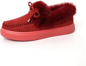 Ladmiple Winter Boots For Women Cute Warm Fur Lined Snow Ankle Booties Outdoor Fashion Comfortable Slip On Walking Shoes