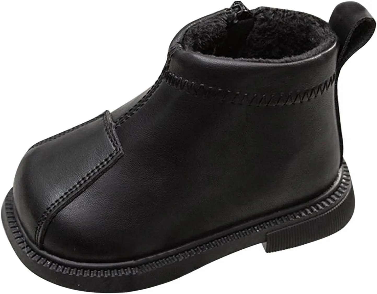 Little Boys Girls Classic Ankle Boots Toddler Water-proof PU Leather Fall Winter Simple Outdoor Hiking Snow Shoes