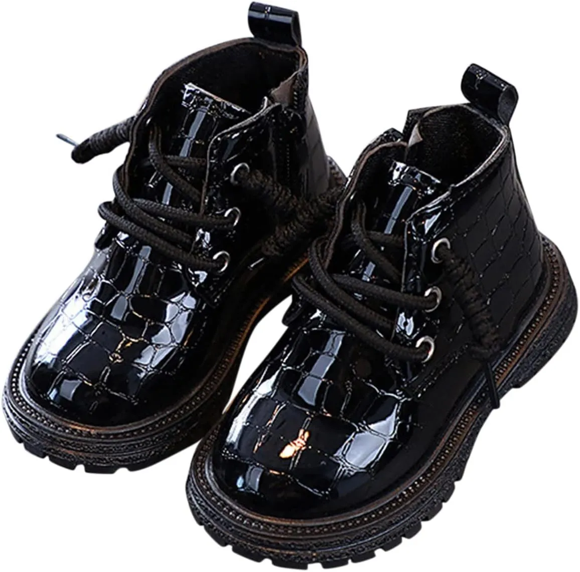 Little Girls Braided Ankle Boots Chunky Low Heel Casual helsea Booties Outdoor Hiking Boots Walking Work Boot