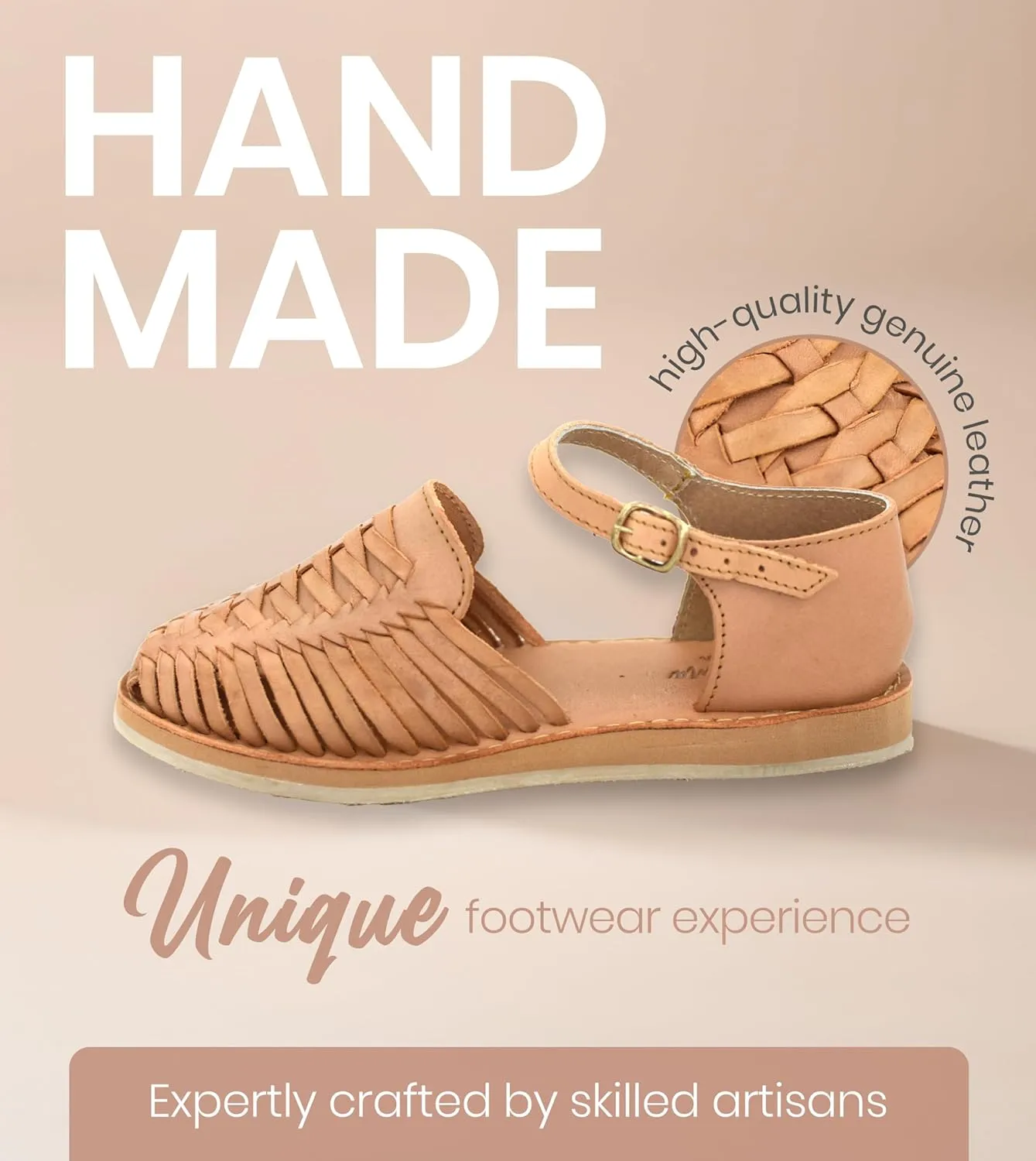 Macarena Collection Womens Shoes Leather Sandals Ankle for Women | Huarache Handmade Mexican Sandals Women | Comfortable & Stylish Womens Sandals 3050 Ankle Strap