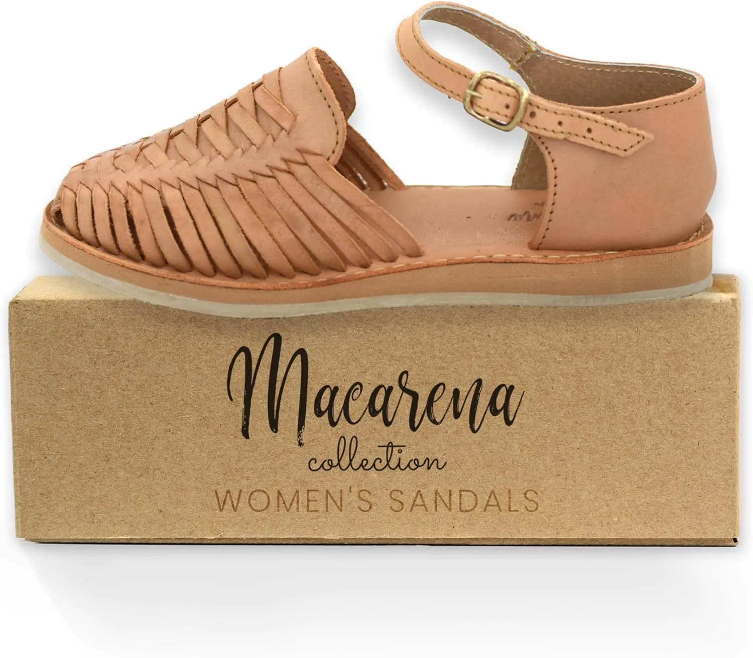 Macarena Collection Womens Shoes Leather Sandals Ankle for Women | Huarache Handmade Mexican Sandals Women | Comfortable & Stylish Womens Sandals 3050 Ankle Strap