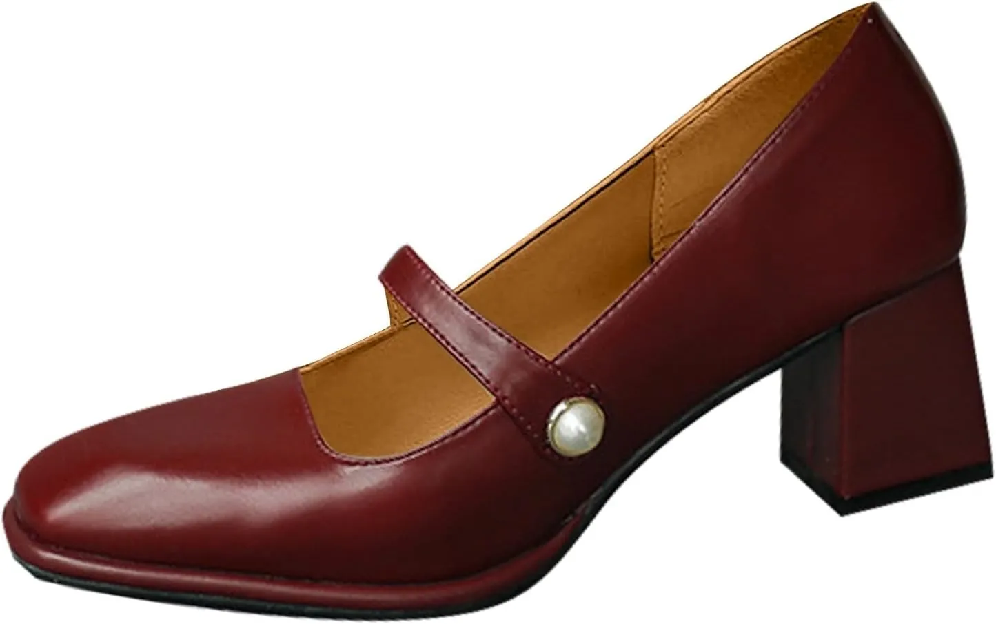 Mary Jane Shoes Women Block Heel Dress Shoes Casual Closed Toe Pumps Chunky Mary Janes Heels Elegant Office Loafers