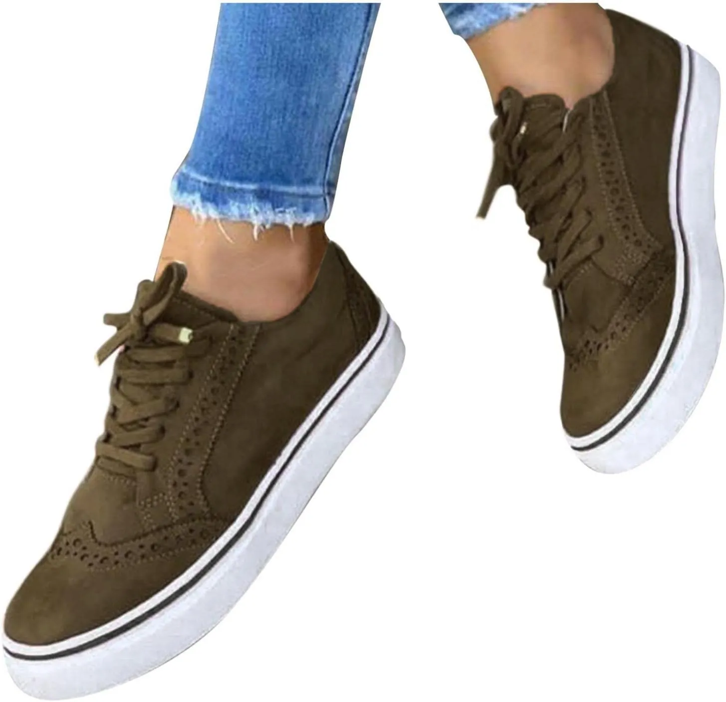 Masbird Women's Fashion Sneakers Fashion Sneakers for Women Womens Canvas Sneakers Low Top Lace Up Slip on Walking Shoes Canvas Casual Running Shoes Green