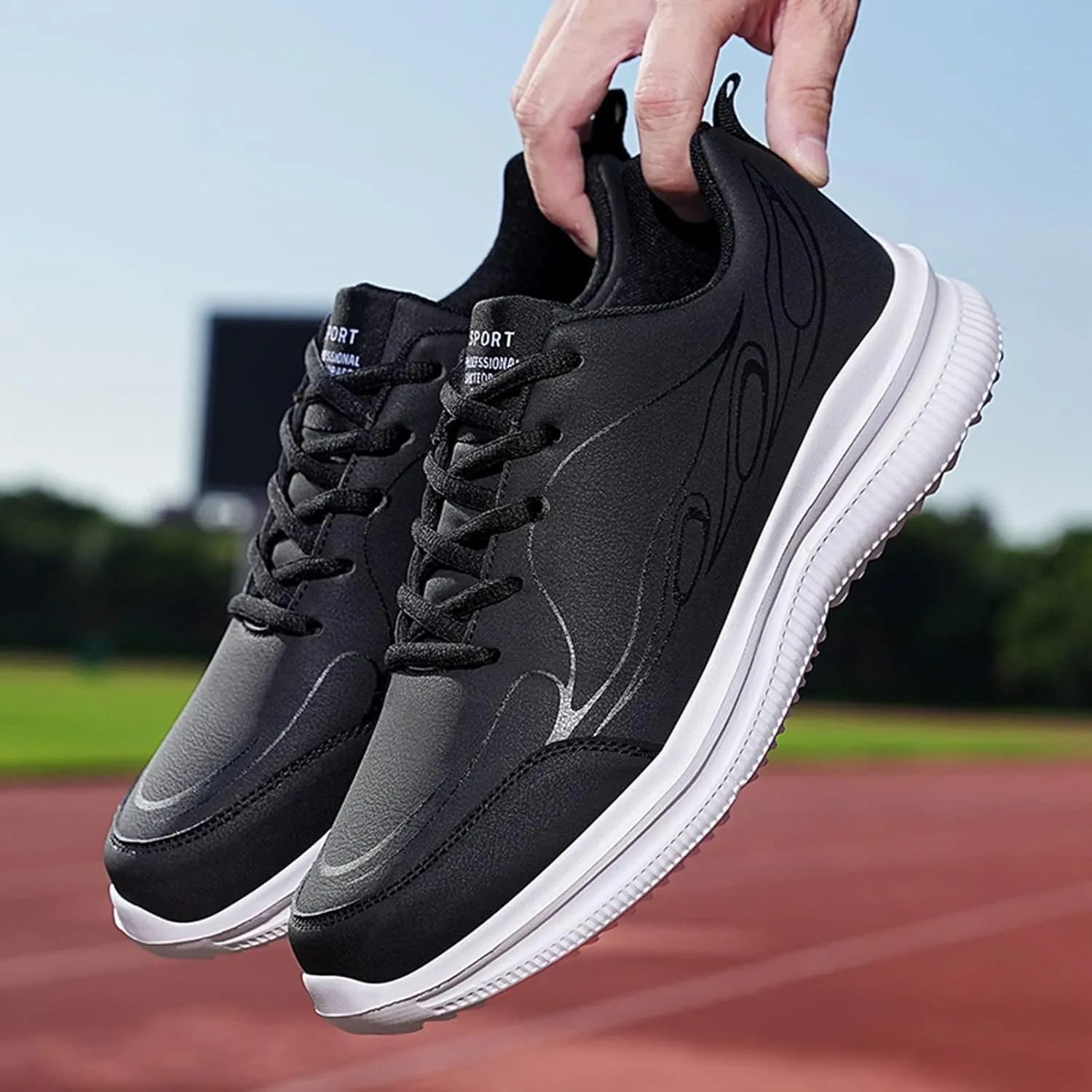 Men's Comfortable Diabetic Shoes Comfortable Breathable Stretch Canvas Slip On Sneaker Lightweight Hiking Shoes