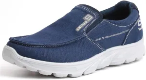 Men's Fashion Canvas Loafers Casual Lightweight Breathable Stretch Flats Outdoor Walking Fit Shoes
