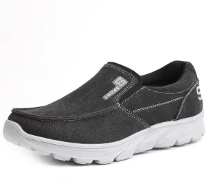 Men's Fashion Canvas Loafers Casual Lightweight Breathable Stretch Flats Outdoor Walking Fit Shoes