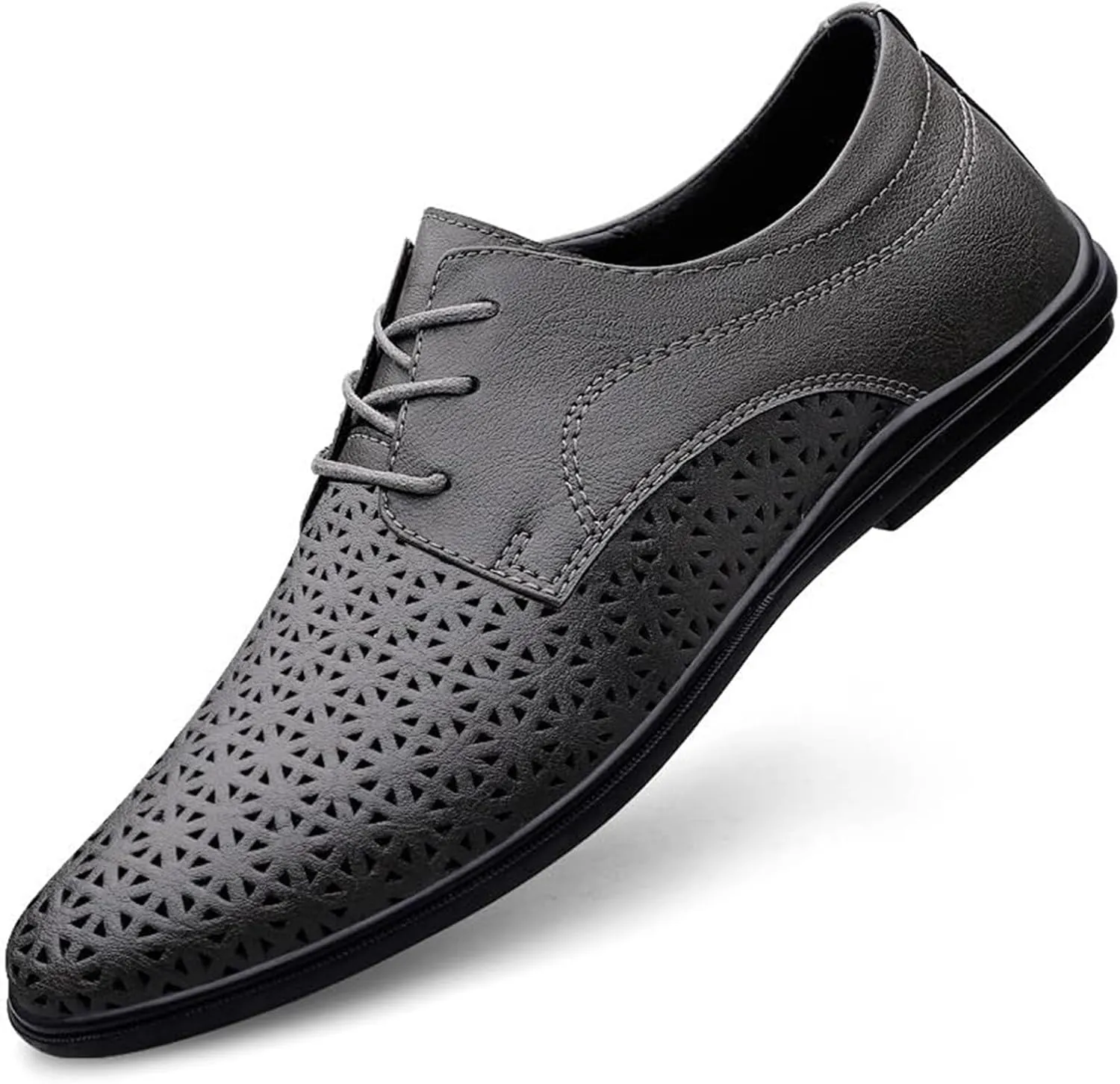 Men's Italian Leather Breathable Dress Shoes, Elegant Oxford Business Formal Shoes