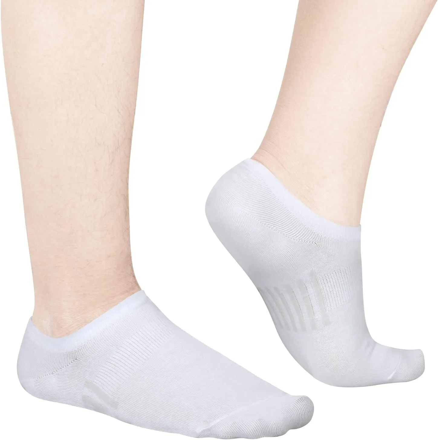 Men's No Show Socks For Men, Breathable Low Cut Cotton Casual Everyday Athletic Invisible Socks with Non-slip Grips